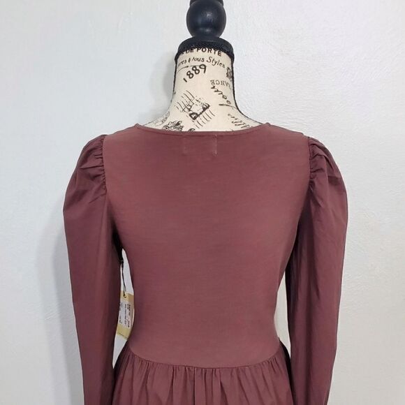 Nation LTD Mahal Dress In Pinot Noir Size Extra Small NWT - Picture 12 of 13